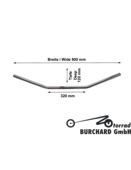GUIDON "DRAG STYLE X-WIDE" 90CM CHROMÉ 22MM