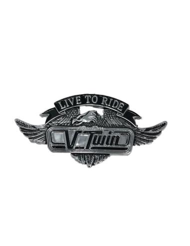 Emblema Autocolante De Metal Vtwin 55Mm | Preço Promocional
