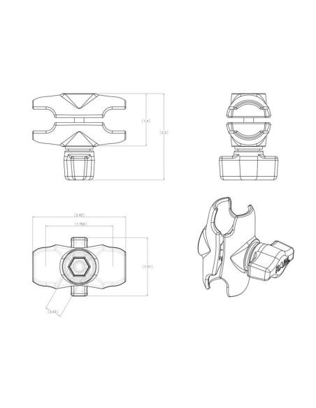 SHORT CONNECTION ARM RAM MOUNTS