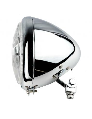 5 3/4-INCH CONICAL CHROME HEADLAMP APPROVED