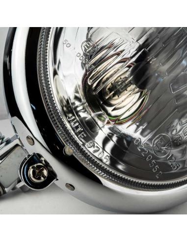 5 3/4-INCH CONICAL CHROME HEADLAMP APPROVED