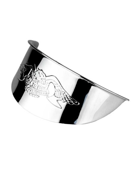 CHROME VISOR FOR AUXILIARY HEADLIGHT 4 1/2 EAGLE
