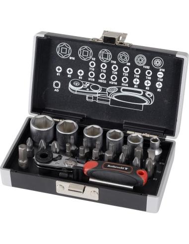 TROUSSE D'OUTILS EN POUCES MINI-CLIQUET 1/4'