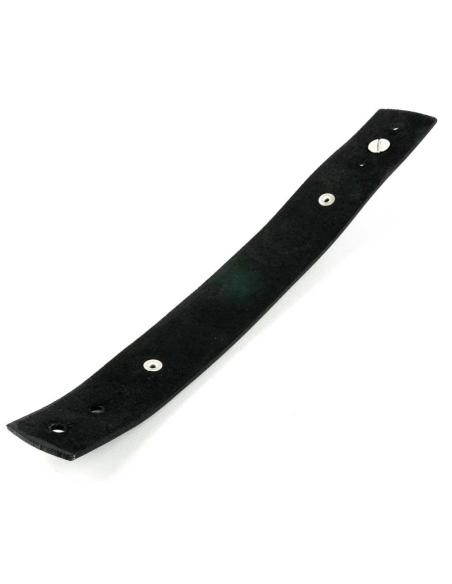 BLACK LEATHER BRACELET WITH DECORATIVE STRAP