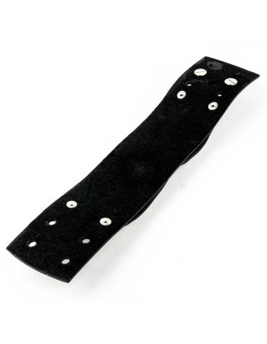 BRACELETE DE COURO PRETO AJUSTÁVEIS LINES