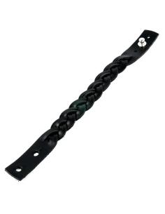 BRACELET EN CUIR NOIR TRESSÉ 24 CM 2