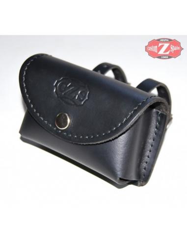 BLACK LEATHER POUCH FOR PADLOCK