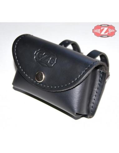 POCHETTE EN CUIR NOIR POUR CADENAS