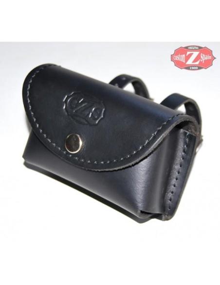 POCHETTE EN CUIR NOIR POUR CADENAS