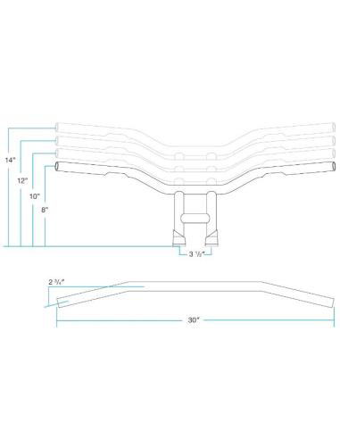 BITWELL TYSON BLACK 12" (30cm) HANDLEBAR