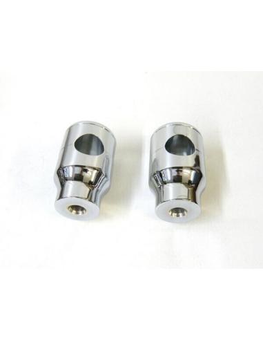 TOURELLES RONDES LISSES DE 2" CHROMÉES