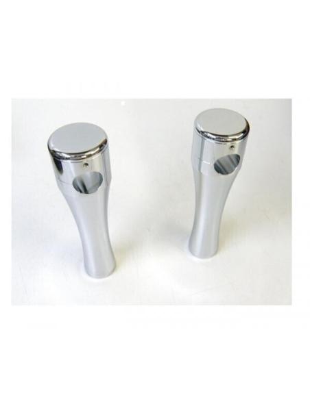 TOURELLES RONDES LISSES DE 6" CHROMÉES