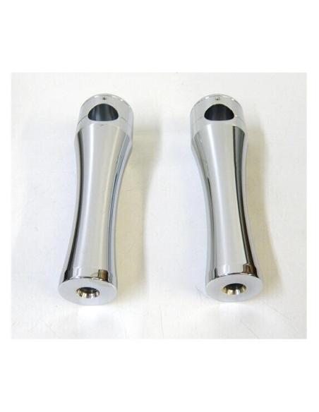 TOURELLES RONDES LISSES DE 6" CHROMÉES