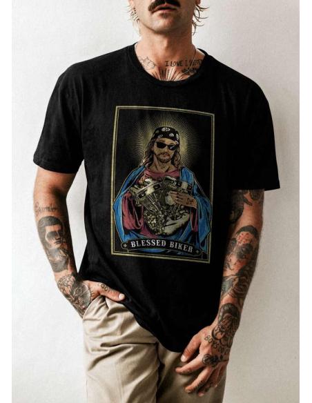 Blessed Biker T-Shirt - Free Holes | Style motard unique d'une jeune marque