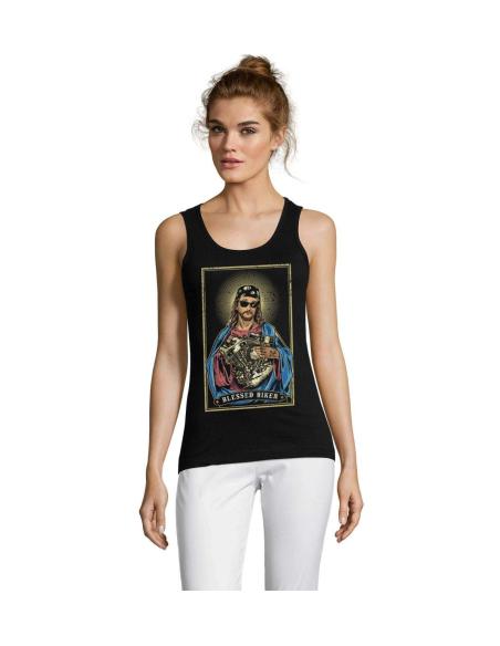 Acquista Tank Nero Blessed Biker per Donne a prezzo speciale