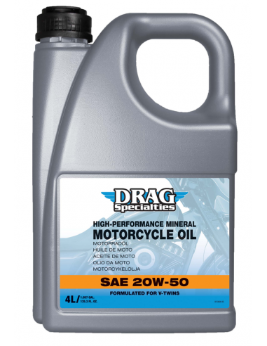 ACEITE DRAG SPECIALTIES MINERAL 20W-50 4L
