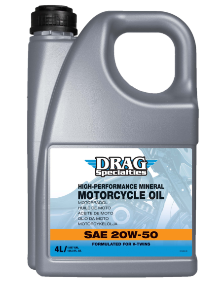 Acquista Olio Drag Specialties Minerale 20W-50 4L a prezzo scontato
