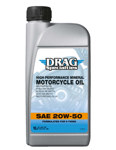 ACEITE DRAG SPECIALTIES MINERAL 20W-50 1L