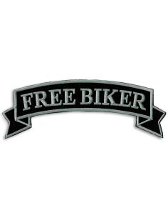 LARGE FREE BIKER PATCH GRIS 9 X 26