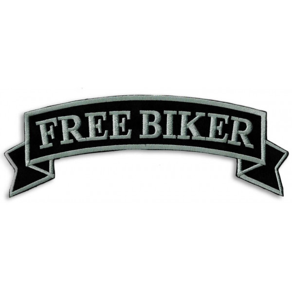 FREE BIKER BIG PATCH 9 X 26 APROX GREY