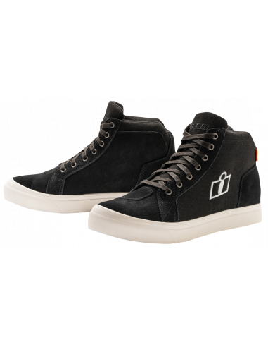 ICON CARGA BLACK SNEAKERS WITH WHITE SOLE