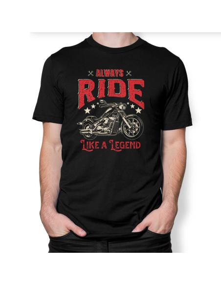 Acquista T-Shirt a Maniche Corte Ride Like A Legend a prezzo scontato