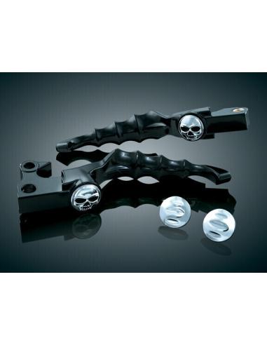 Comprar Manetas Zombie Skull Negras Para Harley Davidson Del 96 En Adela a precio de oferta