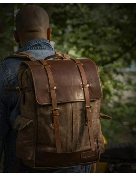 TRIP MACHINE RAMBLER TAN COGNAC BACKPACK