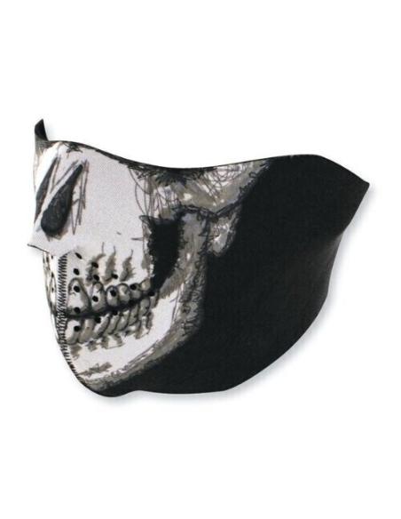 Comprar Media Mascara Skull Face Reversible A Negro a precio de oferta