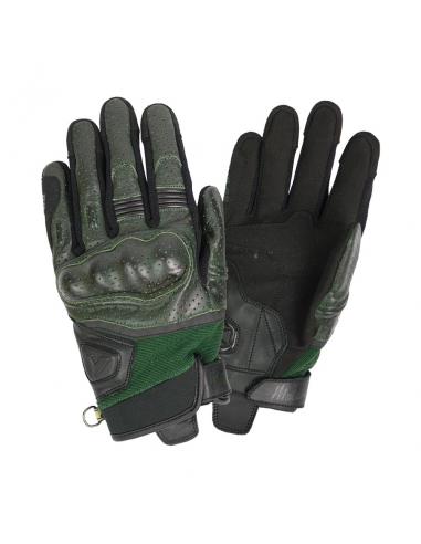 GREEN TOKYO PERFORATED LEATHER GLOVES BY CITY