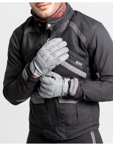 Comprar Guantes De Piel Perforada Para Verano Pilot Ii Gris De By City a precio de oferta
