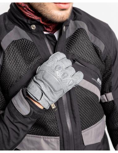 GANTS D'ÉTÉ EN CUIR PERFORÉ PILOT II GREY BY CITY