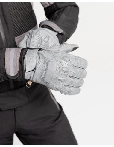 GANTS D'ÉTÉ EN CUIR PERFORÉ PILOT II GREY BY CITY