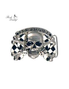 BUCKLE IRON CHEKER SKULL