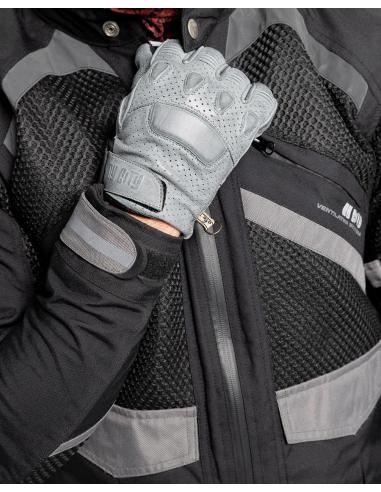 PERFORATED LEATHER GLOVES FOR SUMMER PILOT II GRAY BY CITY
