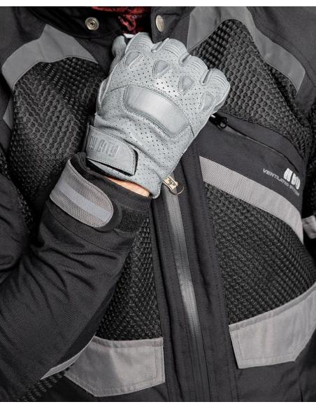 PERFORATED LEATHER GLOVES FOR SUMMER PILOT II GRAY BY CITY