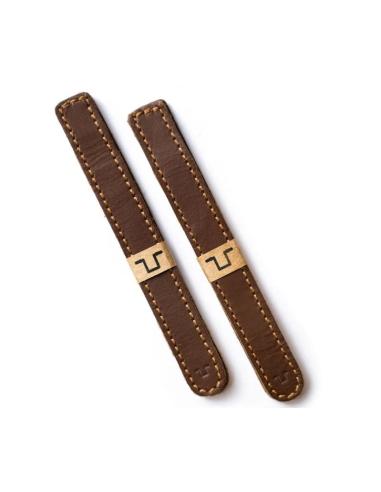 Comprar Abrazaderas De Piel Cognac Para Cables Trip Machine a precio de oferta