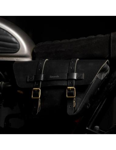 SACOCHE GAUCHE TRIP MACHINE WINGMAN NOIRE POUR ROYAL ENFIELD INTERCEPTOR ET CONTINENTAL