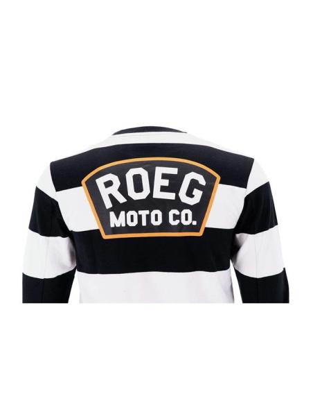 SWEAT-SHIRT ROEG SHAWN STRIPES OFF-WHITE/BLACK