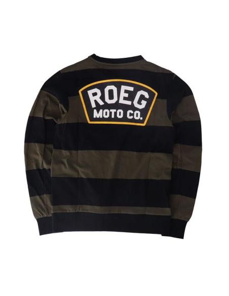 MOLETOM ROEG SHAWN STRIPES ARMY/BLACK