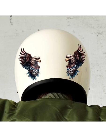 AUTOCOLLANT UV 16X11CM DOBLE EAGLE USA FLAG