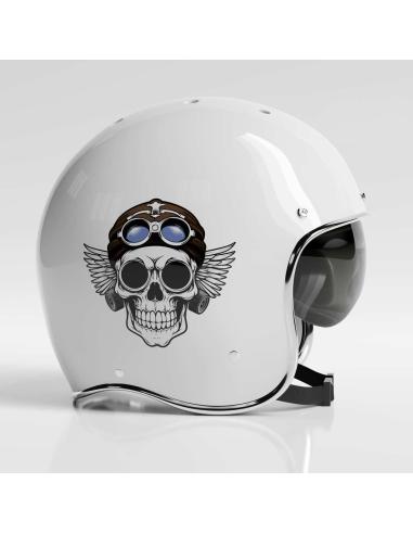 Decalque Uv 16X15 Aviator Skull | Preço Promocional