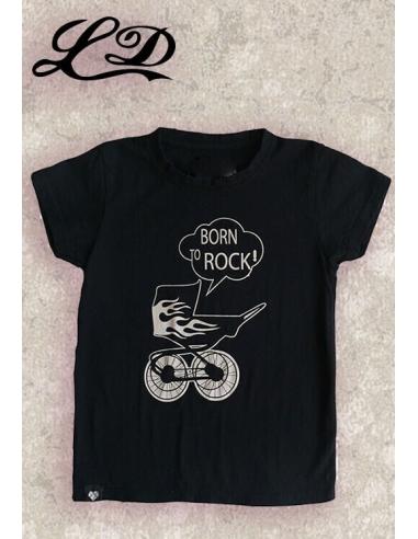 CAMISETA DO MENINO "NASCIDO PARA O ROCK"