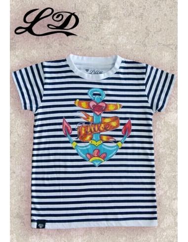 T-SHIRT OLD SCHOOL "LITTLE ANCHOR" POUR GARÇON