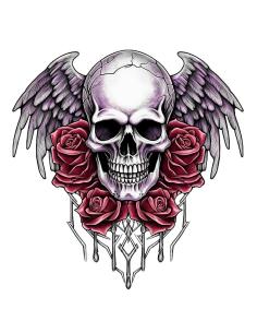 Acquista Calca Uv 16X15 Pink Skull Roses Wings a prezzo scontato
