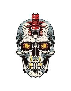 DECALQUE UV 10X16CM SPARK PLUG SKULL