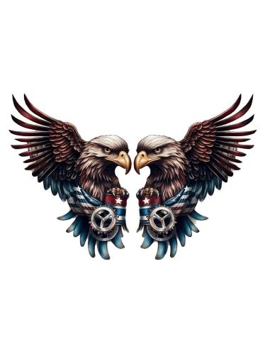 DECALQUE UV 9X6CM DOBLE EAGLE USA FLAG
