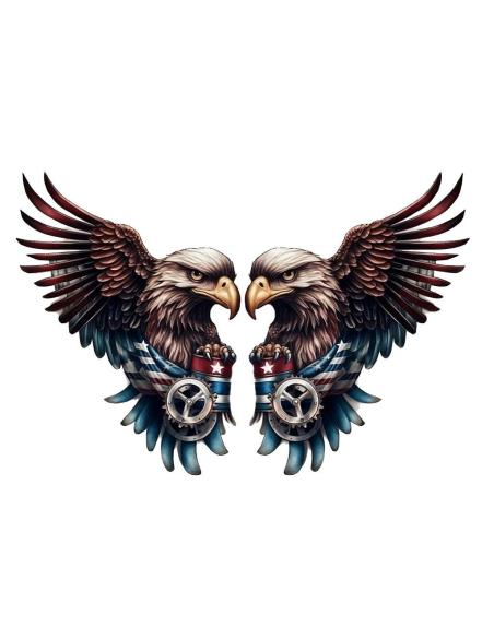 DECALQUE UV 9X6CM DOBLE EAGLE USA FLAG