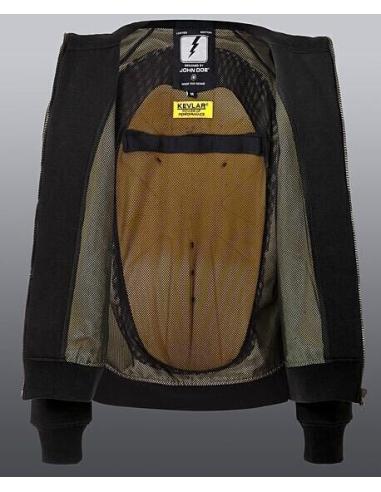 Acquista Felpa Nera Con Kevlar E Protezioni John Doe a prezzo scontato