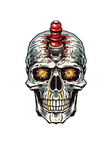 Acquista Calca Uv 5X7Cm Spark Plug Skull a prezzo scontato